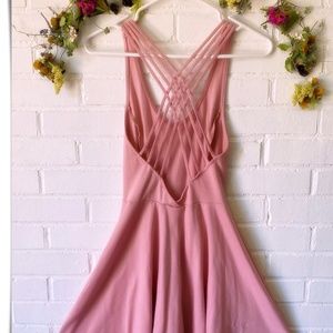 Lush Criss Cross Skater Dress
